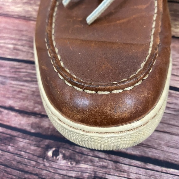 Sperry Men's Top Sider Gold Cup Boat ASV 2 Eye Brown Leather Shoes Size 9M - Picture 8 of 16